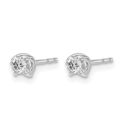 14k White Gold 1/5 carat Diamond Post Earrings