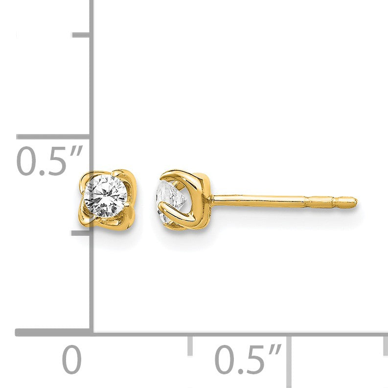 14k 1/5 carat Diamond Post Earrings