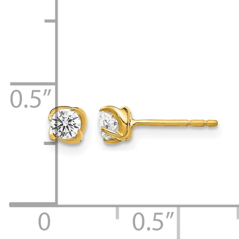 14k 1/3 carat Diamond Post Earrings