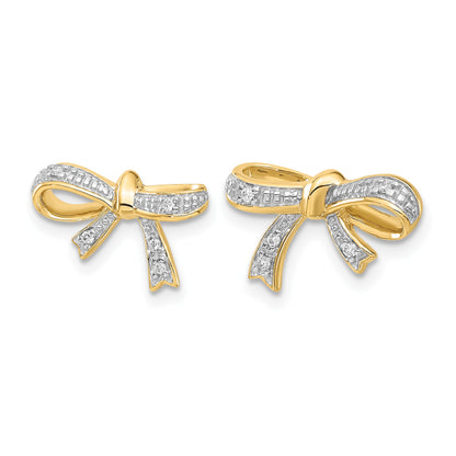 14k 1/20 carat Diamond Bow Post Earrings