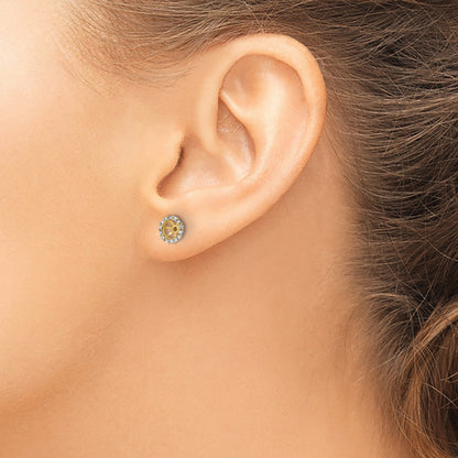 14k 1/10 carat Diamond Circle Earring Jackets