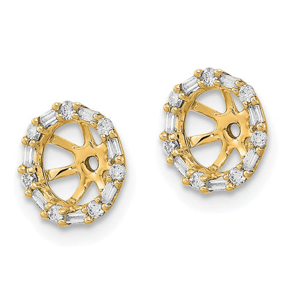 14k 1/5 carat Diamond Circle Earring Jackets