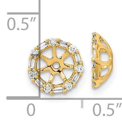 14k 1/5 carat Diamond Circle Earring Jackets