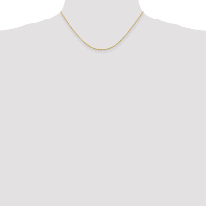 14K 16 inch 1.5mm Ultra Diamond-cut Rope with Lobster Clasp Chain