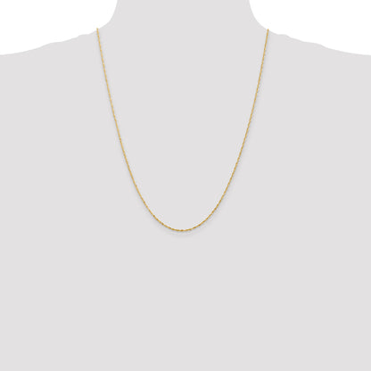 14K 24 inch 1.5mm Ultra Diamond-cut Rope with Lobster Clasp Chain
