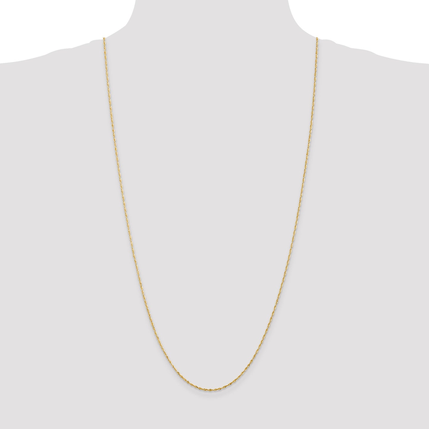 14K 30 inch 1.5mm Ultra Diamond-cut Rope with Lobster Clasp Chain