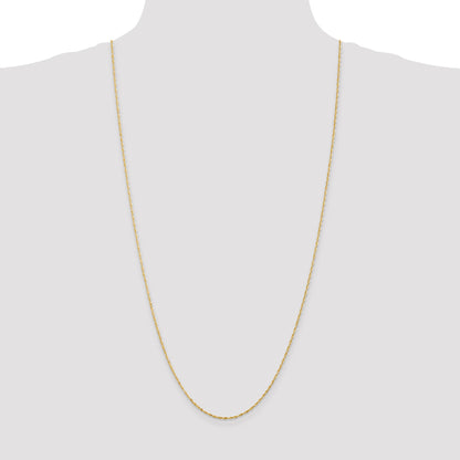 14K 30 inch 1.5mm Ultra Diamond-cut Rope with Lobster Clasp Chain