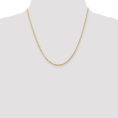 14K 20 inch 2mm Ultra Diamond-cut Rope with Lobster Clasp Chain