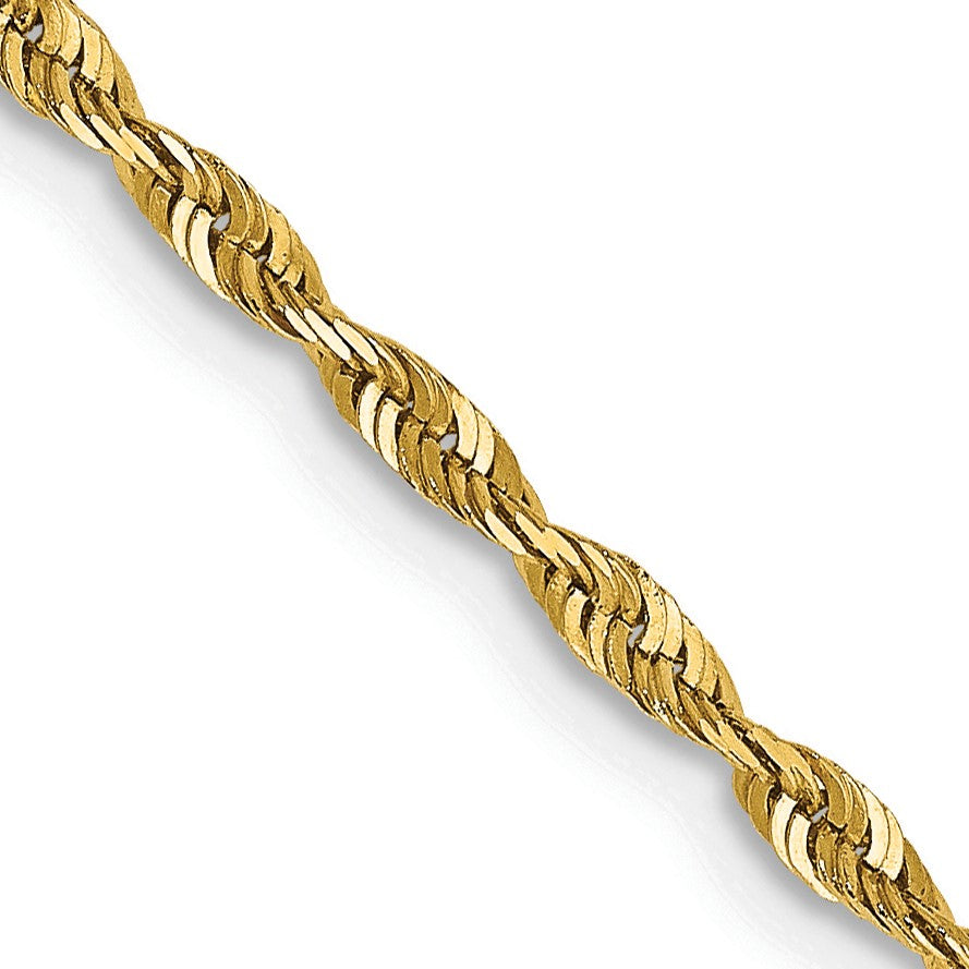 14K 18 inch 2mm Ultra Diamond-cut Rope with Lobster Clasp Chain