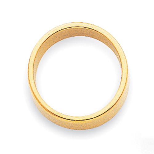 14k Yellow Gold 2mm Lightweight Flat Wedding Band Size 5.5