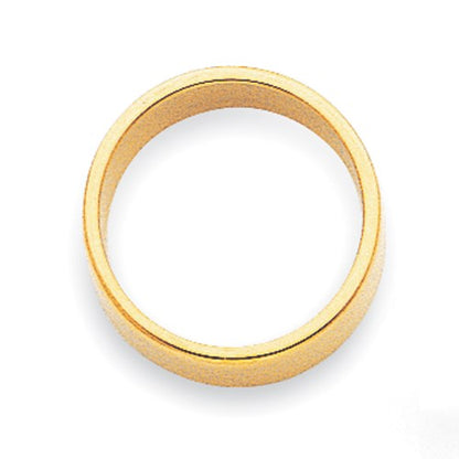 14k Yellow Gold 2mm Lightweight Flat Wedding Band Size 5.5