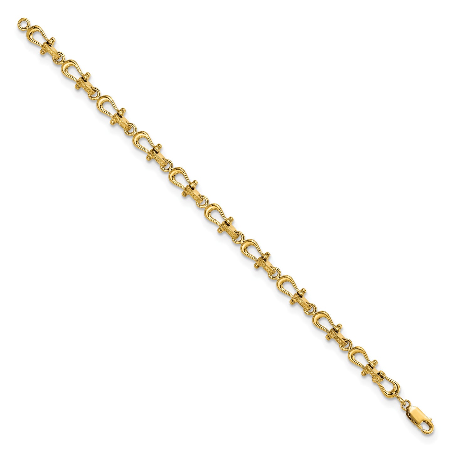 14k Polished Anchor Shackle 8 inch Bracelet
