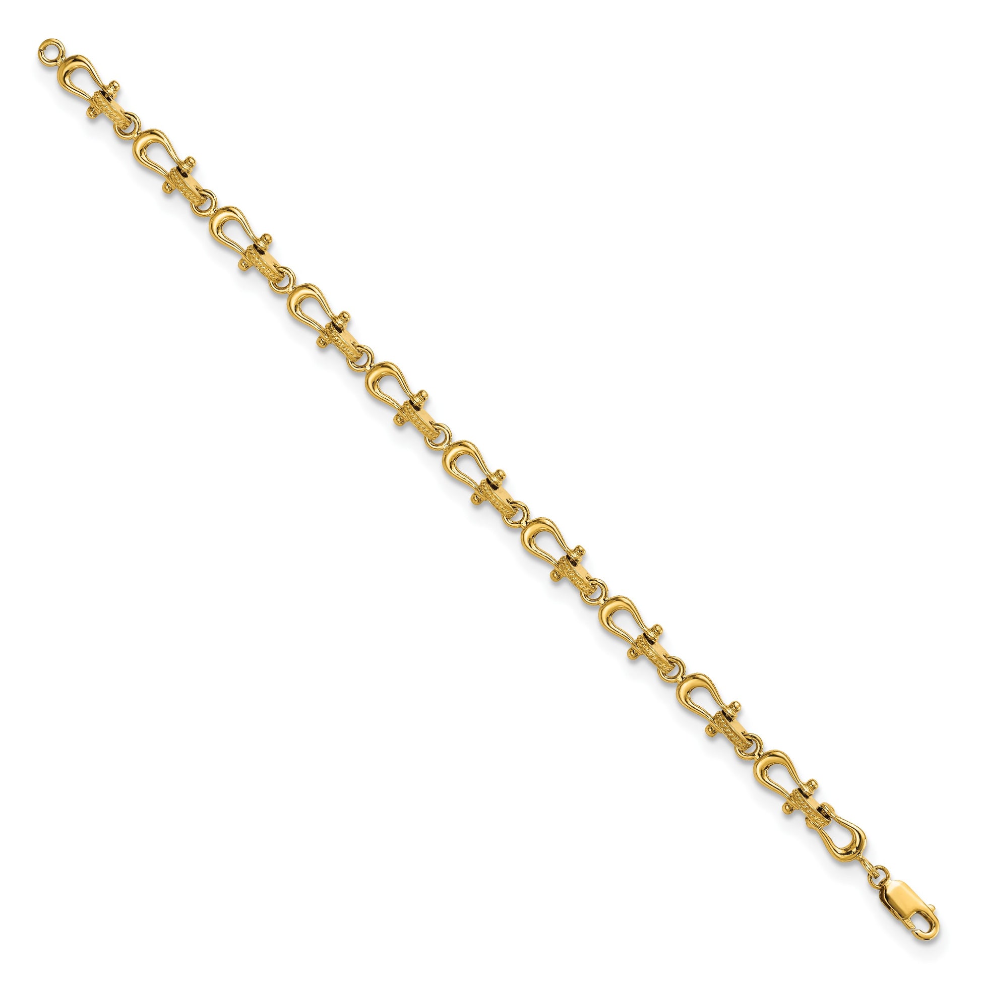14k Polished Anchor Shackle 7.5 inch Bracelet