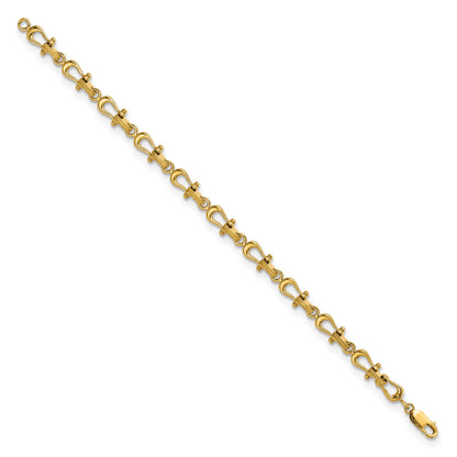 14k Polished Anchor Shackle 7.5 inch Bracelet