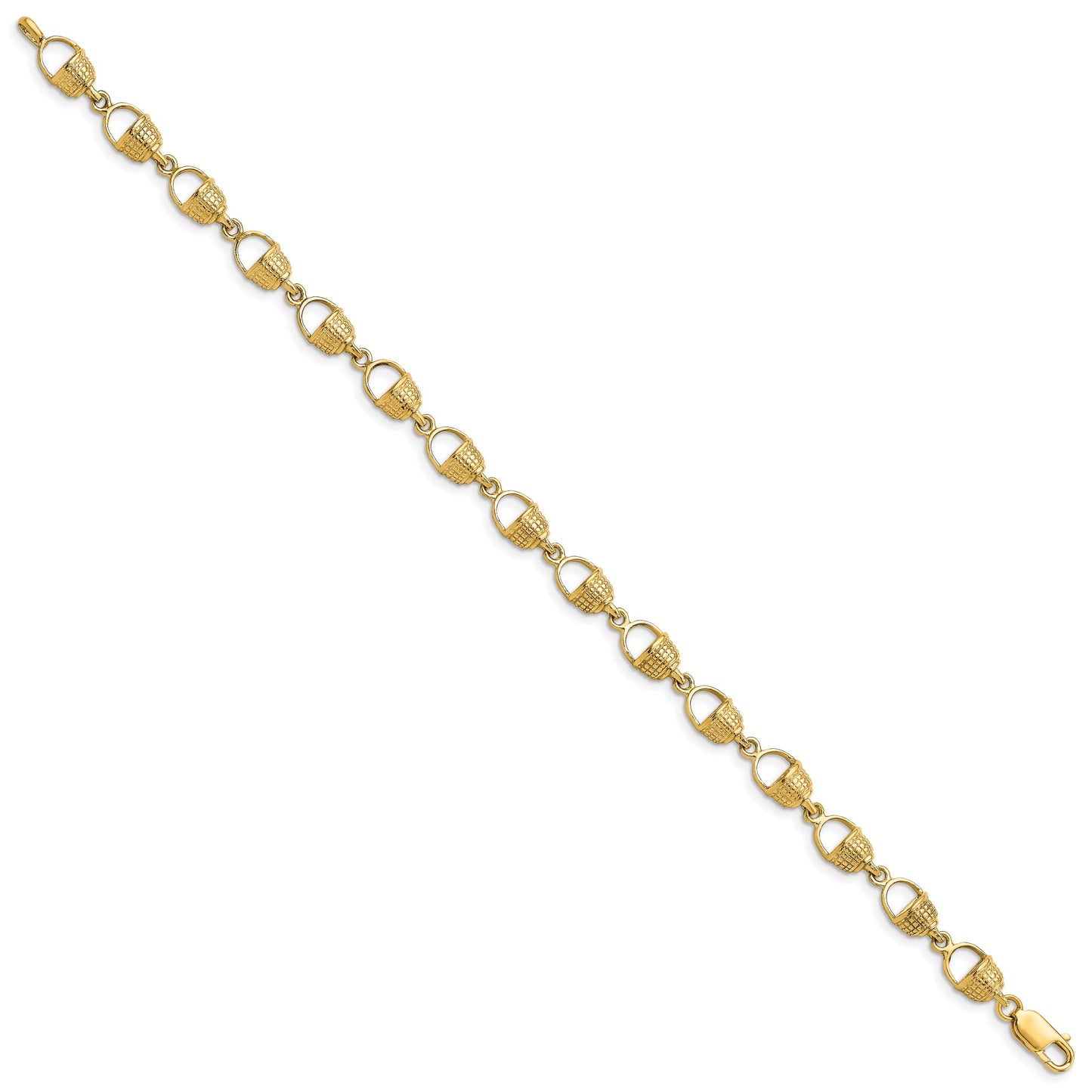 14k Polished Nantucket Basket 7.25 inch Bracelet