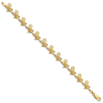 14k Polished Beach Chair 7 inch Bracelet