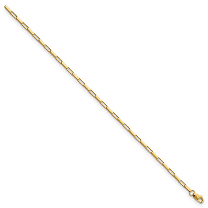 14K Polished Fancy Box Links 7.5 inch Bracelet