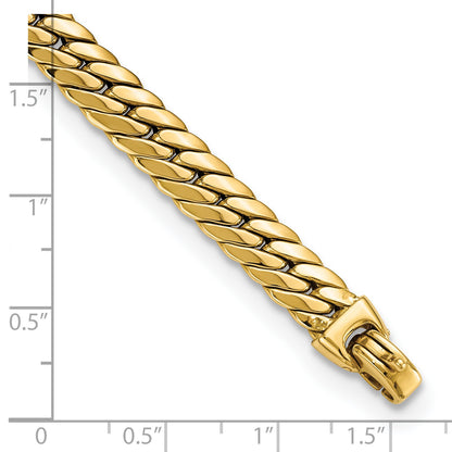 14k Polished 7.4mm Large Snake Chain 7.5 inch Bracelet