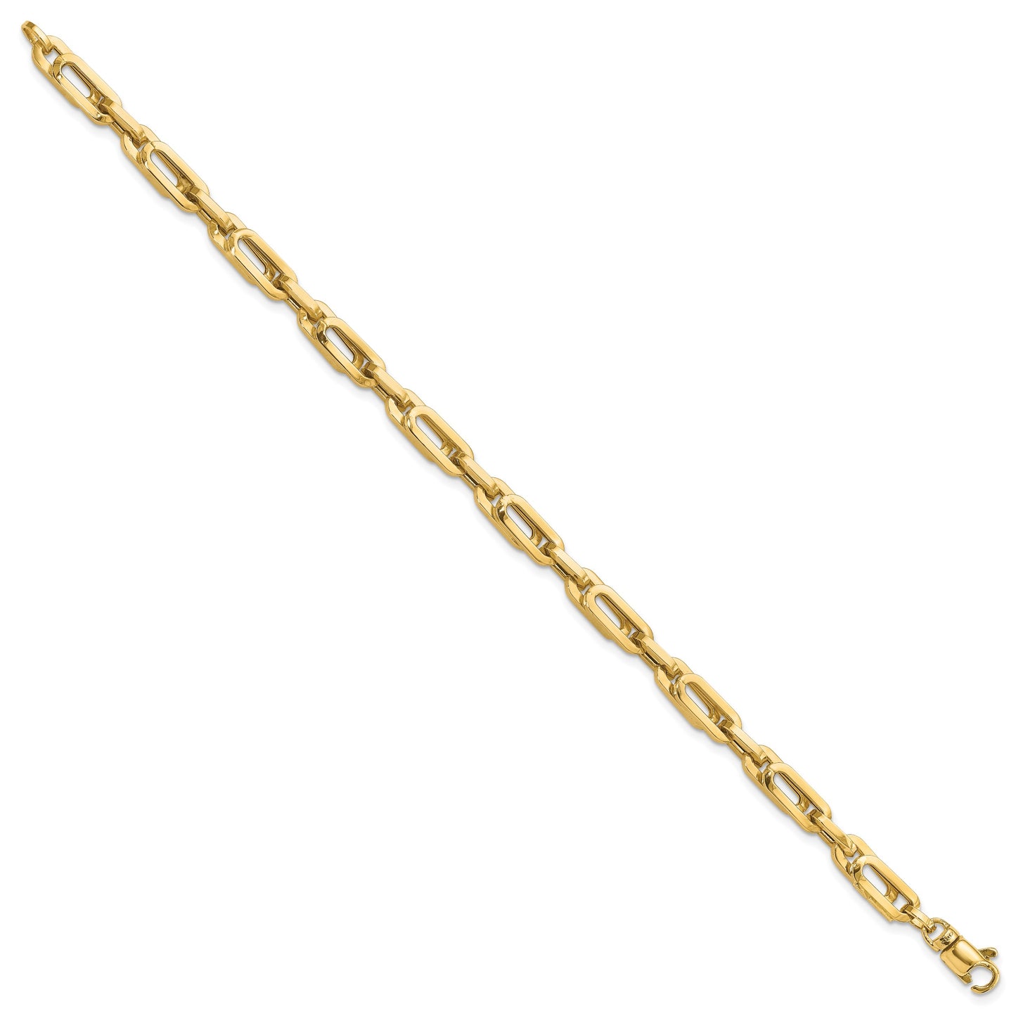 14K Polished 5.2mm Fancy Link 8 inch Bracelet