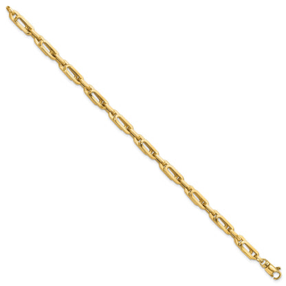 14K Polished 5.2mm Fancy Link 8 inch Bracelet