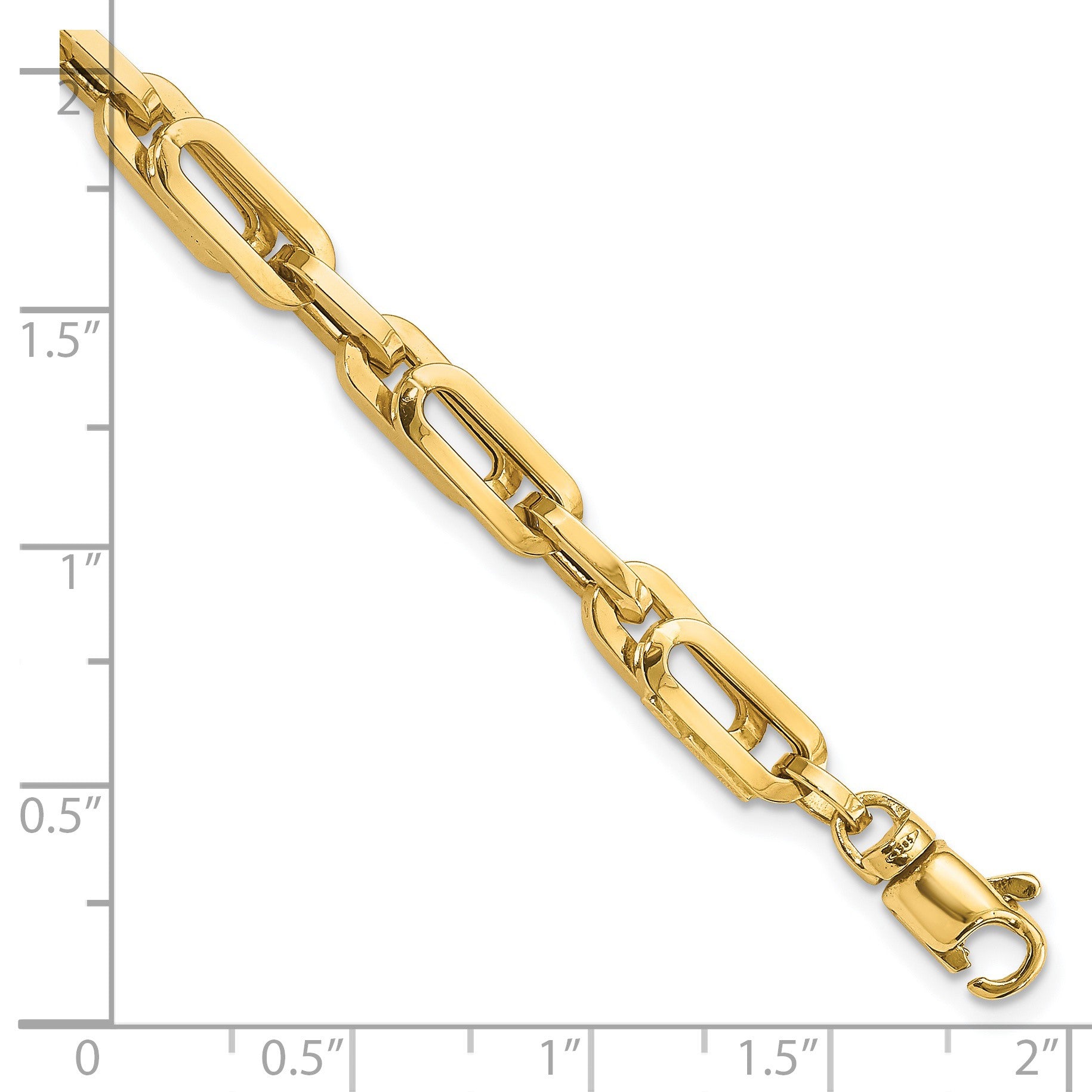 14K Polished 5.2mm Fancy Link 8 inch Bracelet