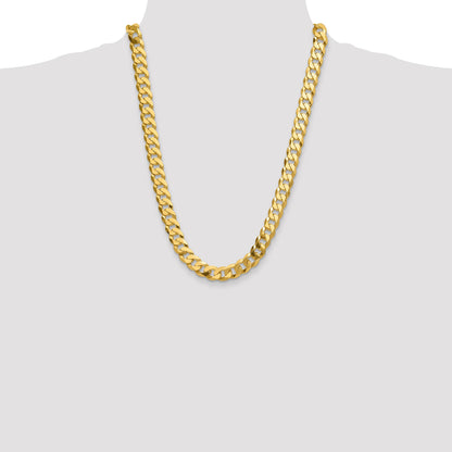 14k 12.0mm Flat Beveled Curb Chain