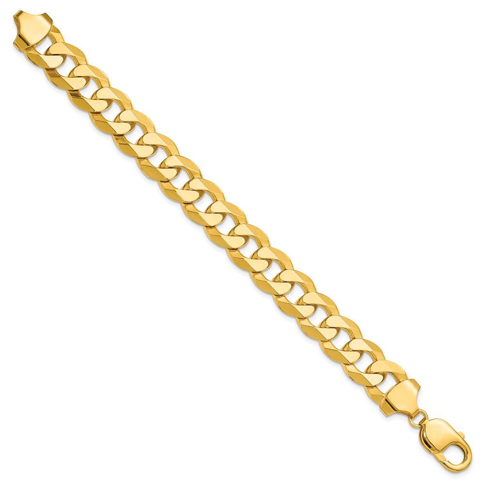 14k 12.0mm Flat Beveled Curb Chain