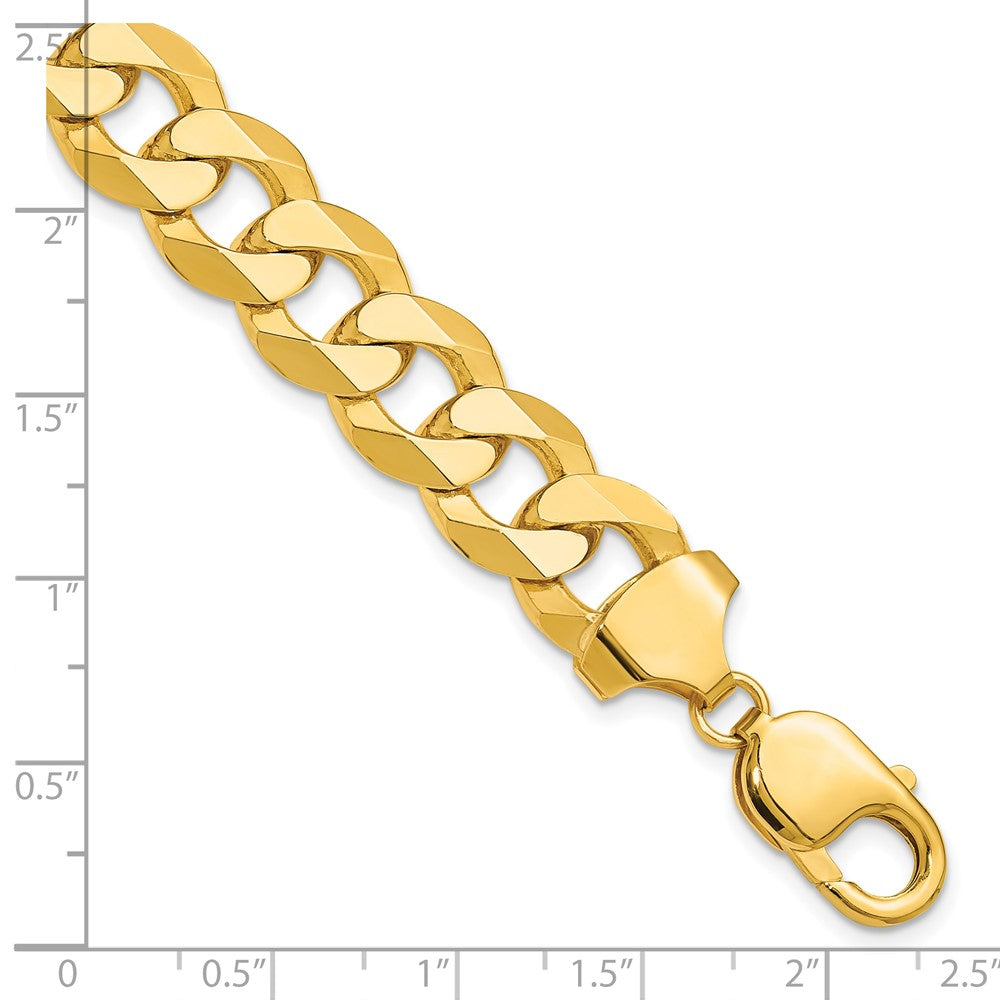 14k 12.0mm Flat Beveled Curb Chain