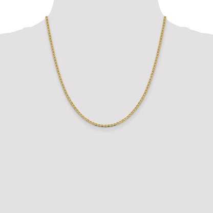 14K 20 inch 2.4mm Concave Anchor with Lobster Clasp Chain