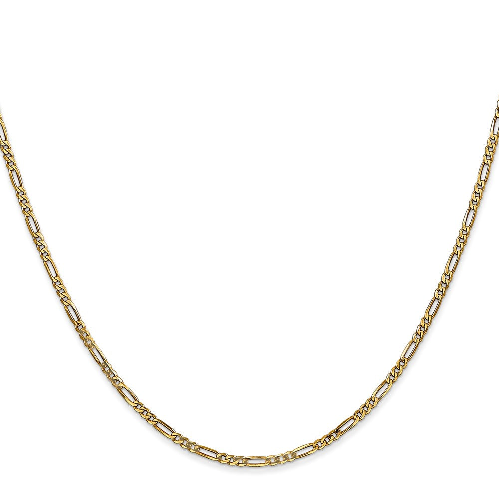 14K 18 inch 1.8mm Flat Figaro with Lobster Clasp Chain