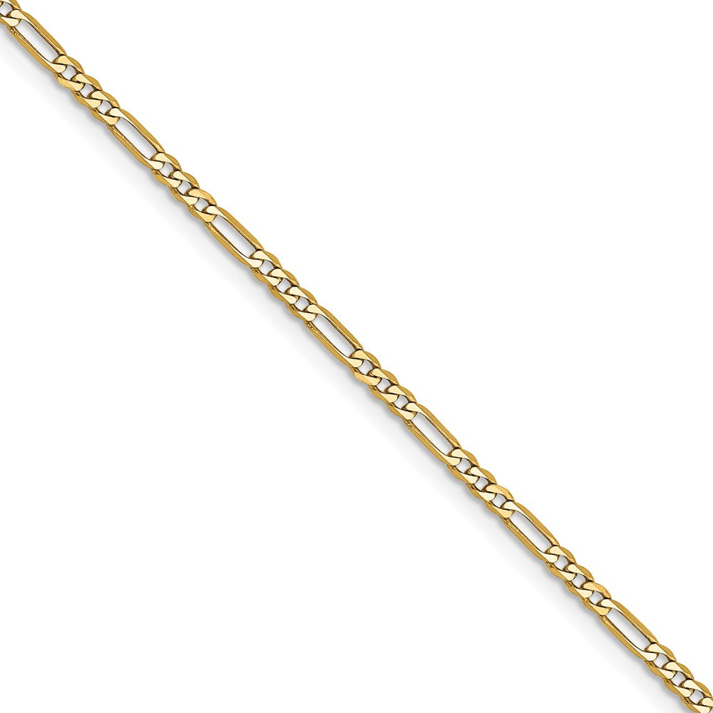 14k 1.8mm Flat Figaro Chain (100 inch Spool)