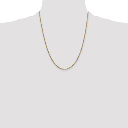 14K 22 inch 1.8mm Flat Figaro with Lobster Clasp Chain