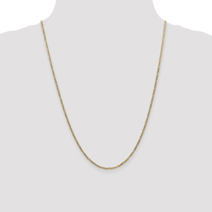 14K 24 inch 1.8mm Flat Figaro with Lobster Clasp Chain