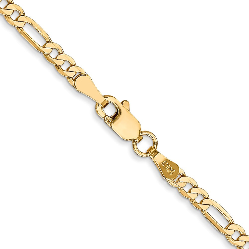 14K 16 inch 2.75mm Flat Figaro with Lobster Clasp Chain