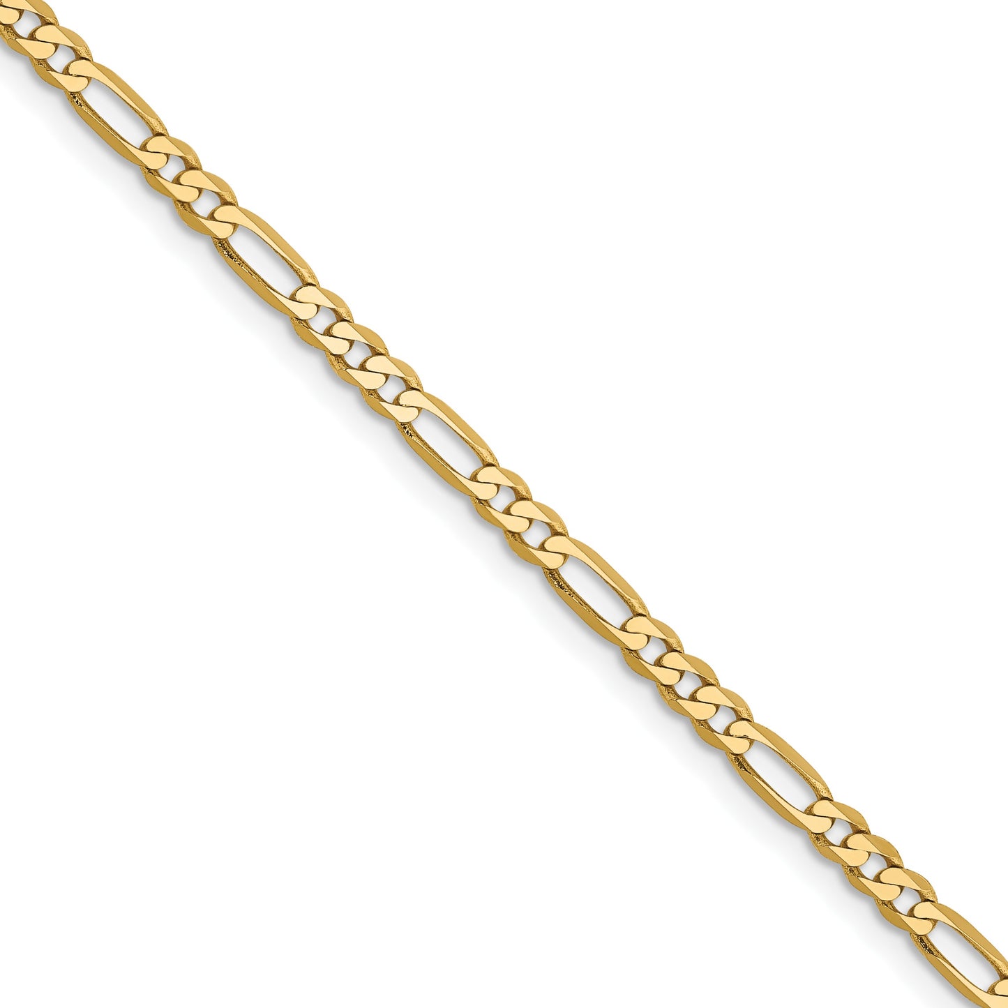 14k 2.75mm Flat Figaro Chain (100 inch Spool)