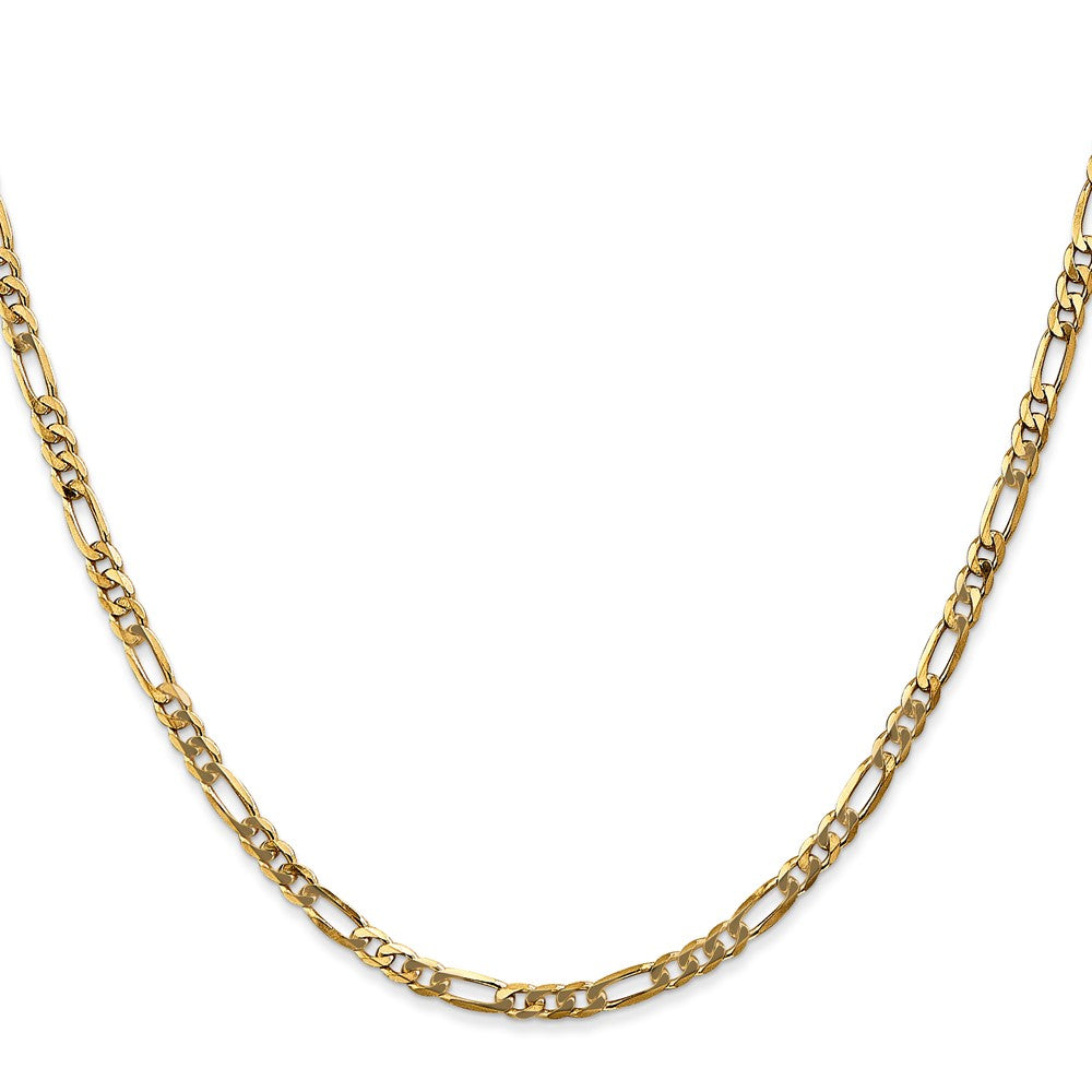 14K 18 inch 3mm Flat Figaro with Lobster Clasp Chain