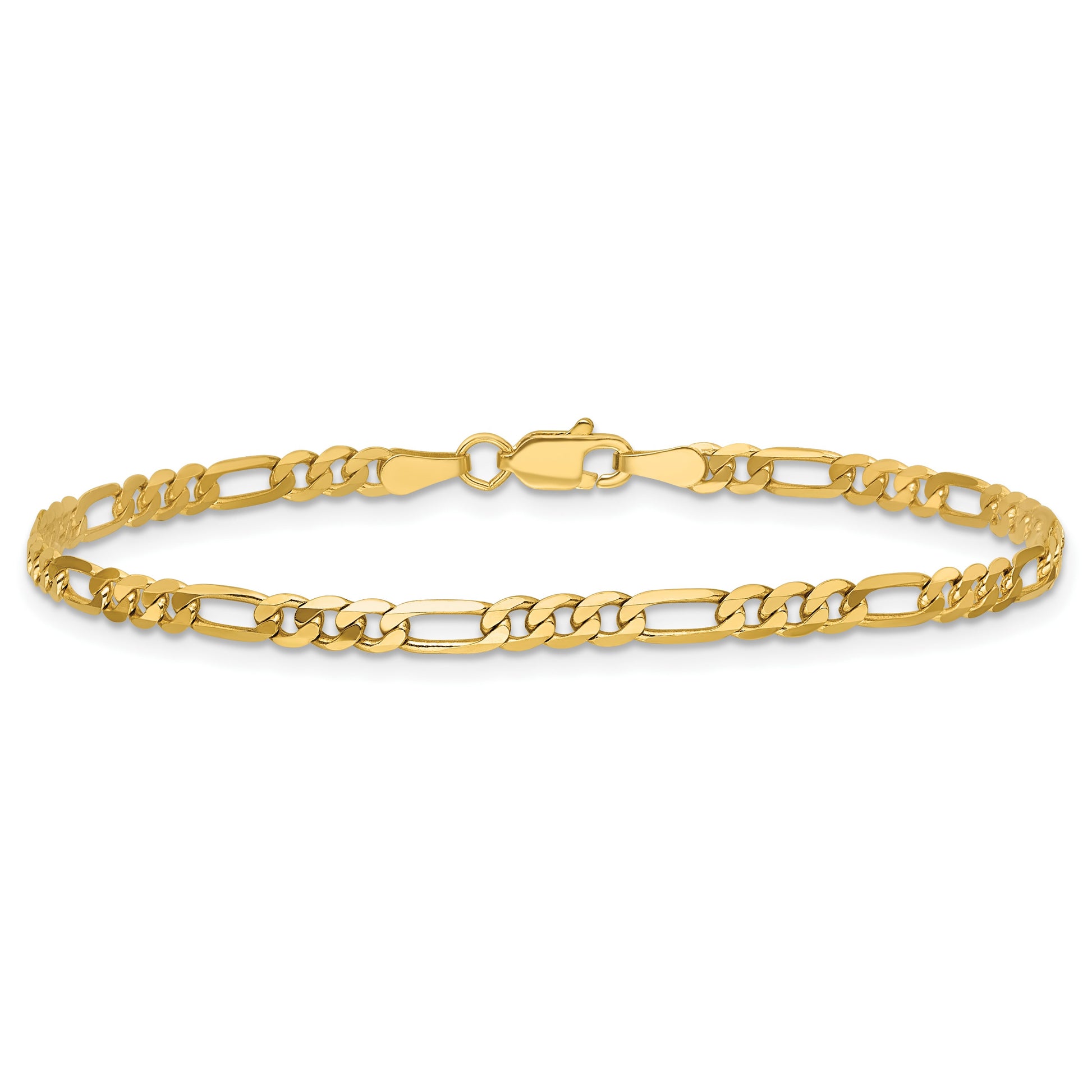 14k 3mm Flat Figaro Chain