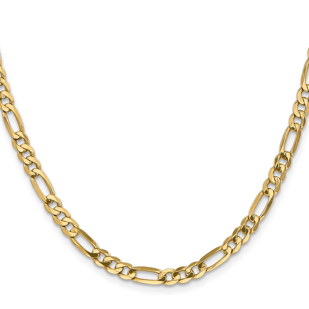 14K 20 inch 4.75mm Flat Figaro with Lobster Clasp Chain