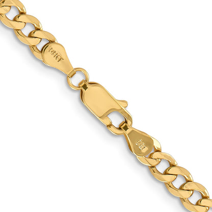 14K 22 inch 4.75mm Flat Figaro with Lobster Clasp Chain