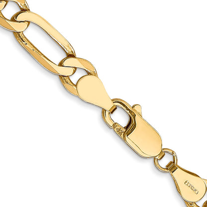14K 30 inch 5.25mm Flat Figaro with Lobster Clasp Chain