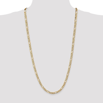 14K 30 inch 5.25mm Flat Figaro with Lobster Clasp Chain