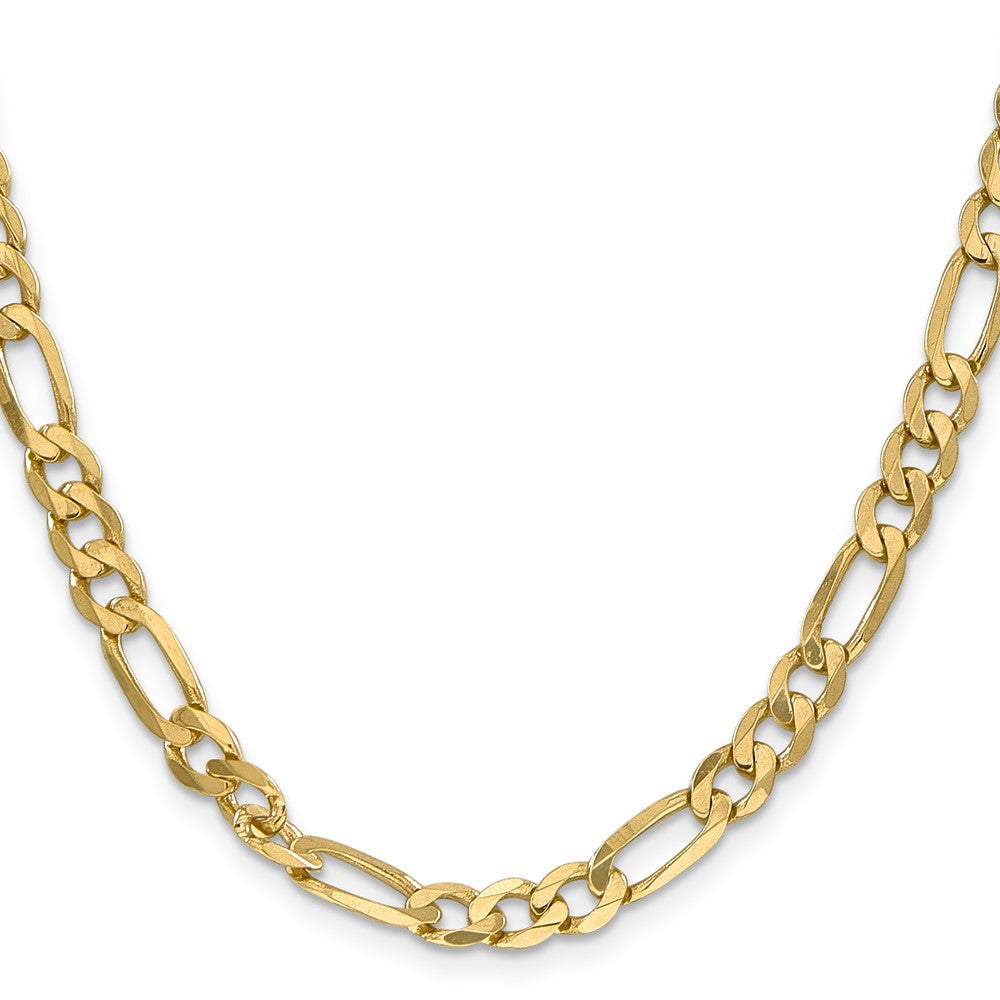 14K 18 inch  6.25mm Flat Figaro with Lobster Clasp Chain