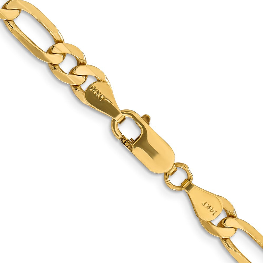 14K 18 inch  6.25mm Flat Figaro with Lobster Clasp Chain