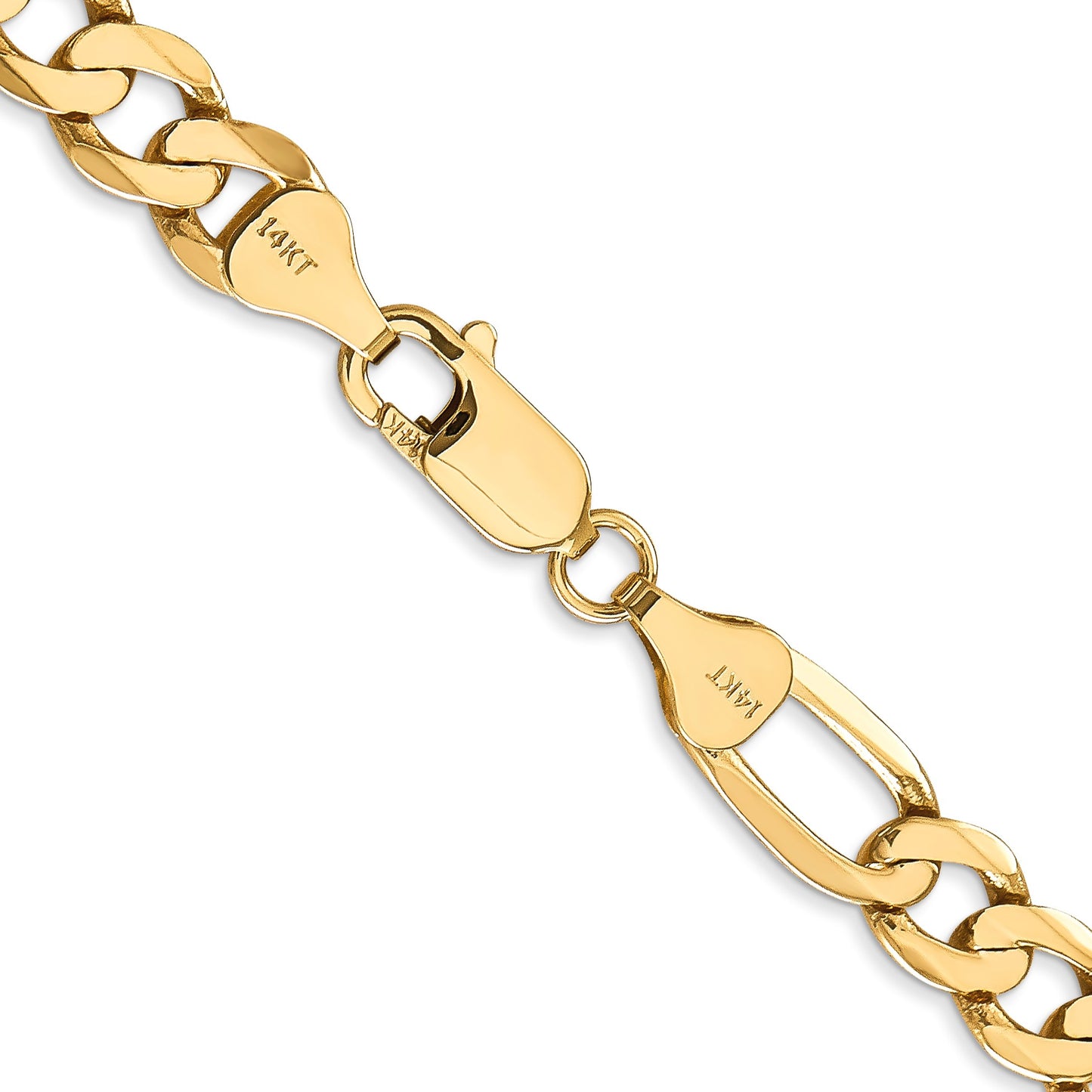 14K 26 inch 7mm Flat Figaro with Lobster Clasp Chain
