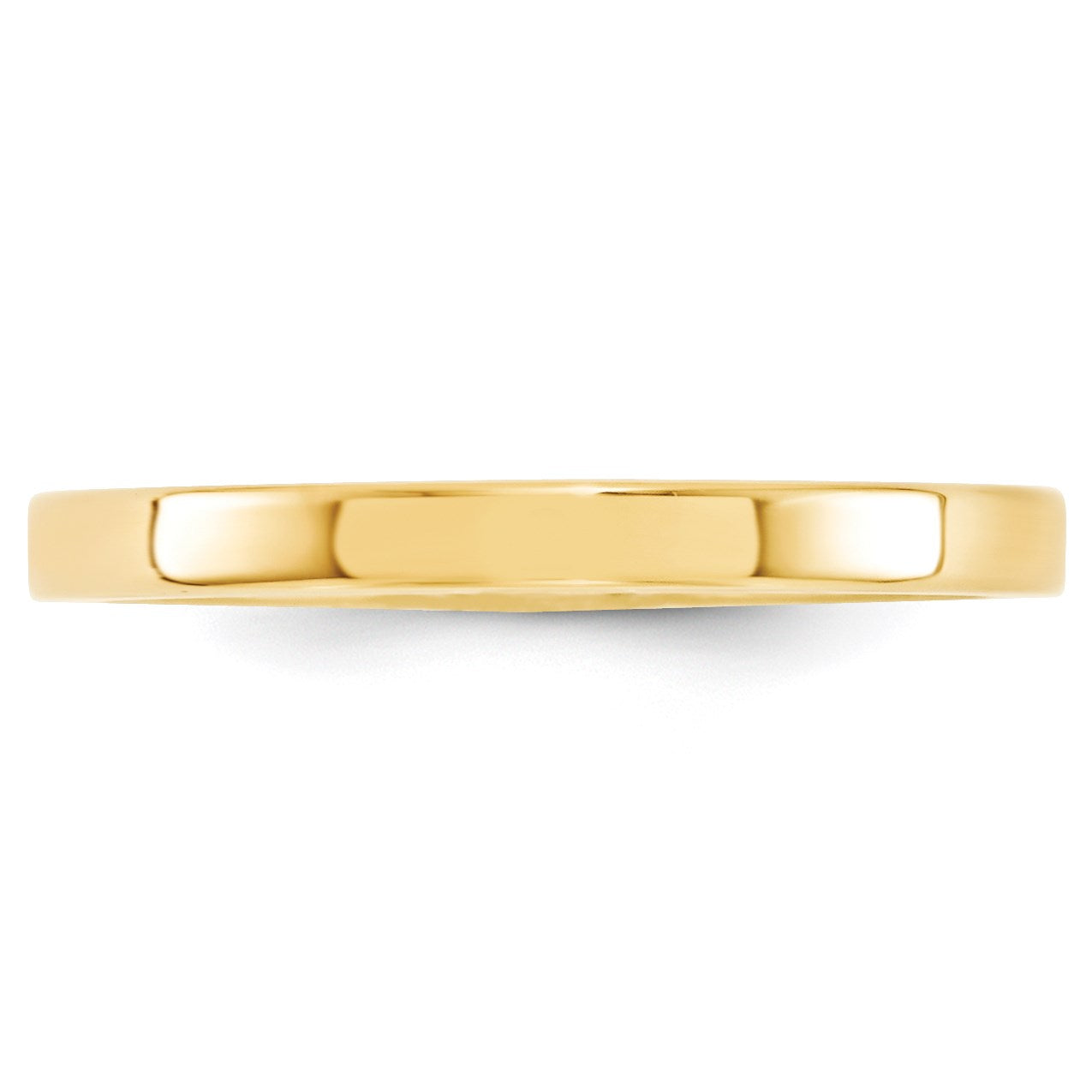 14k Yellow Gold 2.5mm Standard Weight Flat Comfort Fit Wedding Band Size 12.5