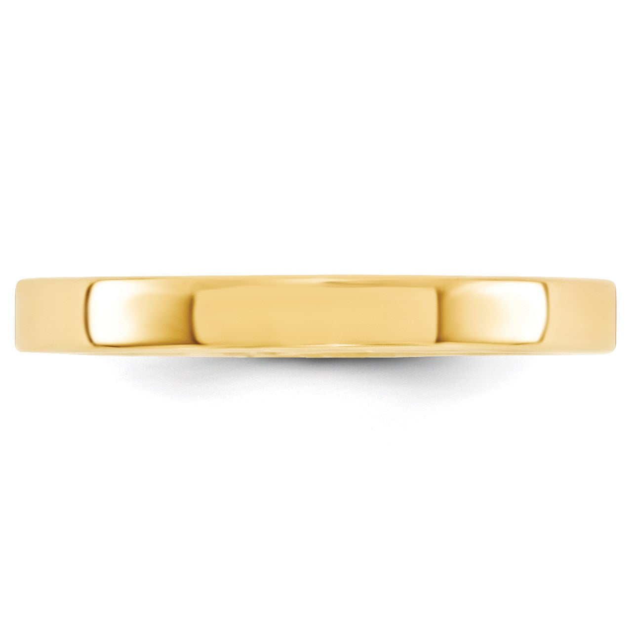 14k Yellow Gold 3mm Standard Weight Flat Comfort Fit Wedding Band Size 8.5