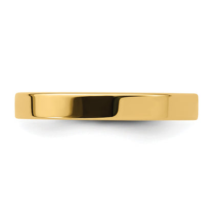 14k Yellow Gold 3mm Standard Weight Flat Comfort Fit Wedding Band Size 8.5