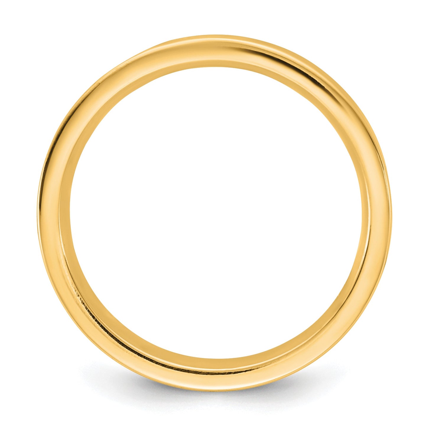 14KY 3.5mm Standard Flat Comfort Fit Band Size 6