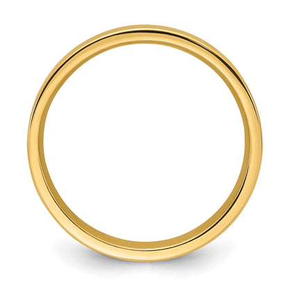 14k Yellow Gold 4mm Standard Weight Flat Comfort Fit Wedding Band Size 5