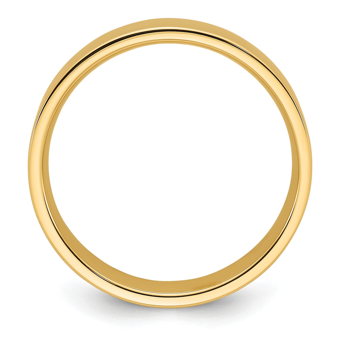 14k Yellow Gold 10mm Standard Weight Flat Comfort Fit Wedding Band Size 10.5